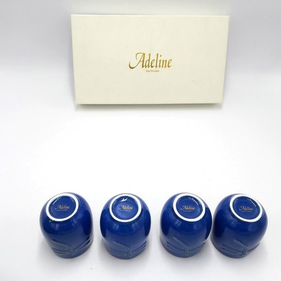 Adeline Fine Porcelain Tea Set-Dragonfly Motif-Cobalt Blue - Picture 11 of 14
